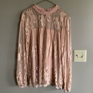 Champagne Lace Top